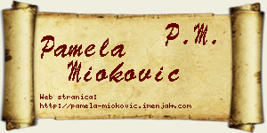 Pamela Mioković vizit kartica